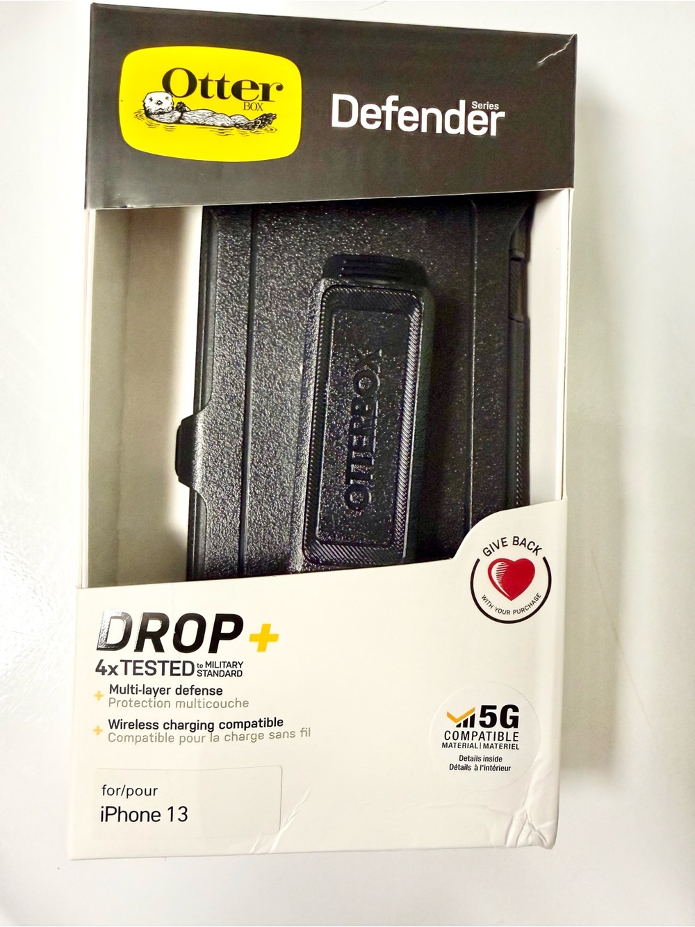 NEWinBOX OtterBox Defender Series Drop+ iPhone 13 Cell Phone Case & Clip/Holster